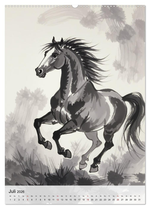 Die 12 chinesischen Tierkreiszeichen (CALVENDO Premium Wandkalender 2026)