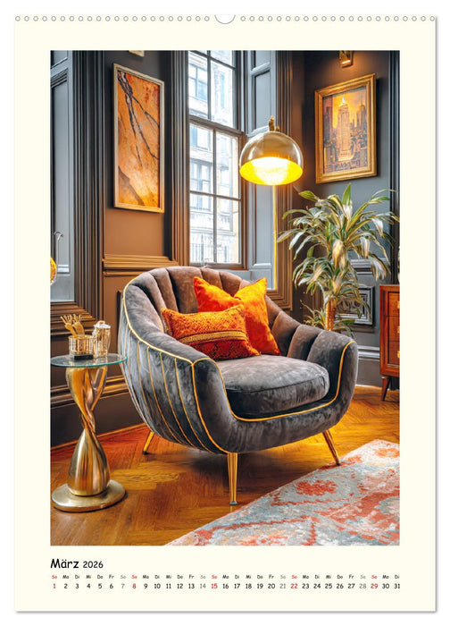 Luxuriöse Sesselträume. Elegante Sitzmöbel im Raum (CALVENDO Wandkalender 2026)