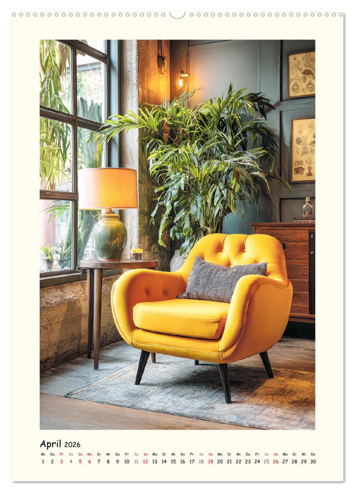 Luxuriöse Sesselträume. Elegante Sitzmöbel im Raum (CALVENDO Wandkalender 2026)