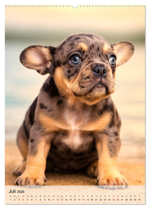 Frenchies Love – Kleine Schnuten ganz groß - Französische Bulldoggen Welpen unwiderstehlich süß (CALVENDO Premium Wandkalender 2026)