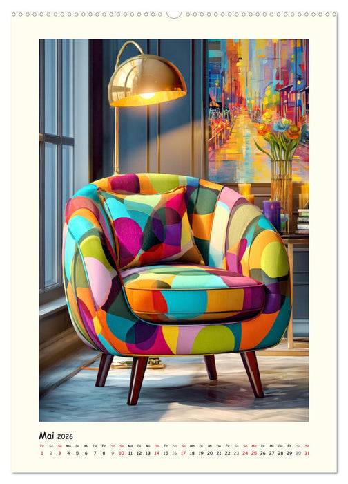 Luxuriöse Sesselträume. Elegante Sitzmöbel im Raum (CALVENDO Premium Wandkalender 2026)