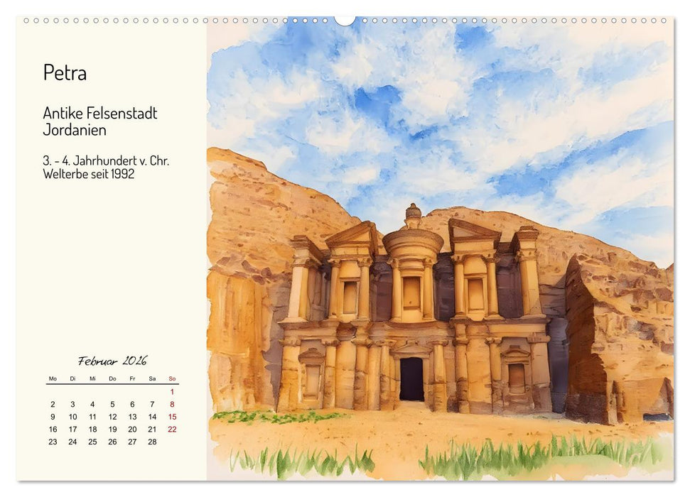 Welterbestätten von der Antike bis in die Neuzeit (CALVENDO Premium Wandkalender 2026)