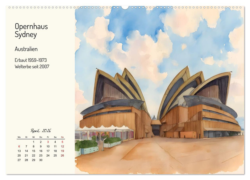 Welterbestätten von der Antike bis in die Neuzeit (CALVENDO Premium Wandkalender 2026)