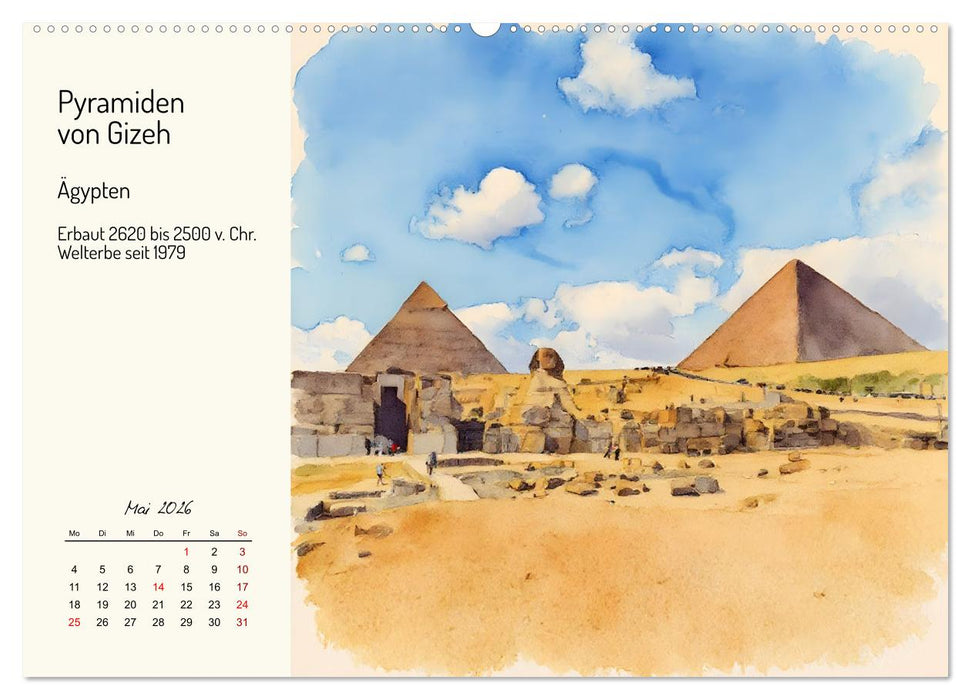 Welterbestätten von der Antike bis in die Neuzeit (CALVENDO Premium Wandkalender 2026)