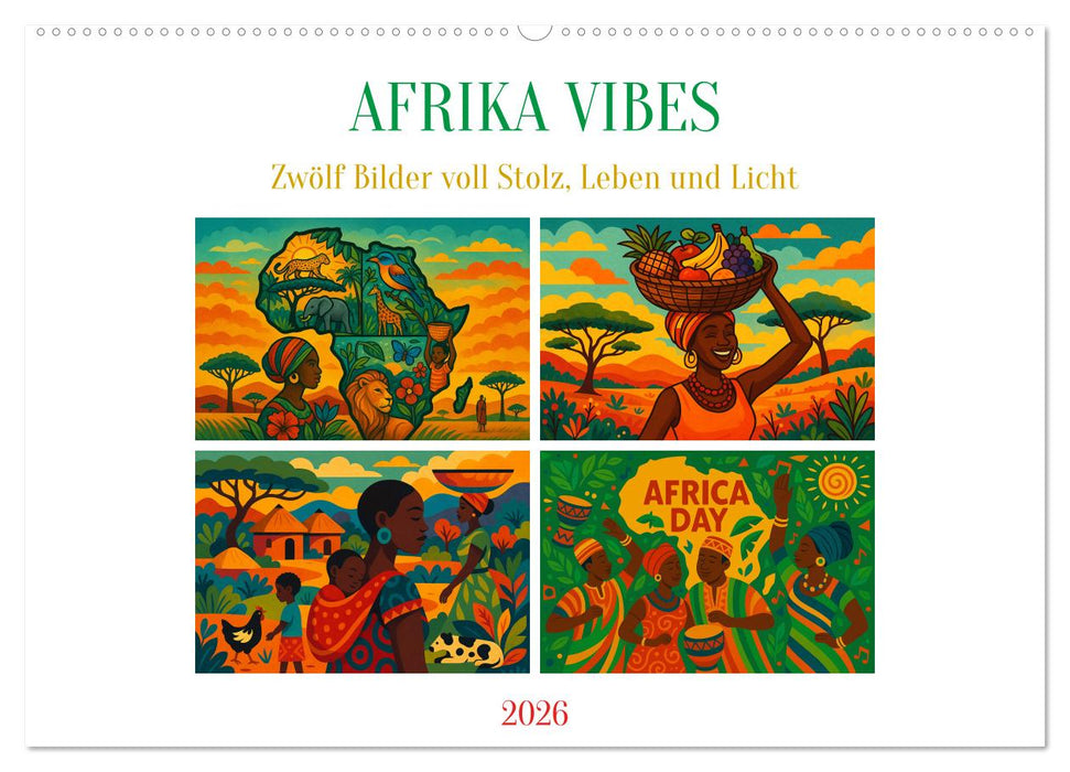 AFRIKA VIBES – Zwölf Bilder voll Stolz, Leben und Licht (CALVENDO Wandkalender 2026)