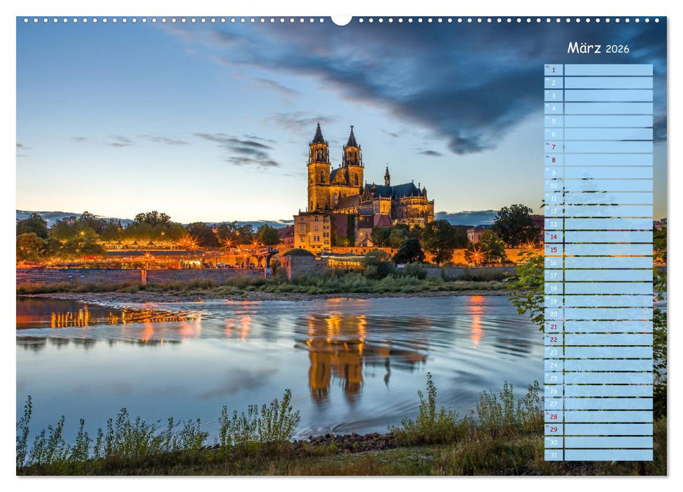 Magdeburg an der Elbe - Der Planer (CALVENDO Premium Wandkalender 2026)