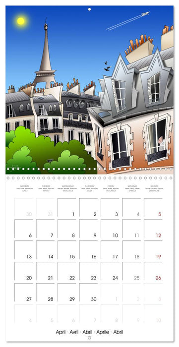 PARICATURES (CALVENDO Calendrier mensuel 2026)