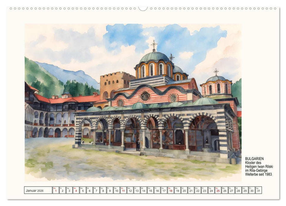 Europäische Welterbestätten (CALVENDO Wandkalender 2026)