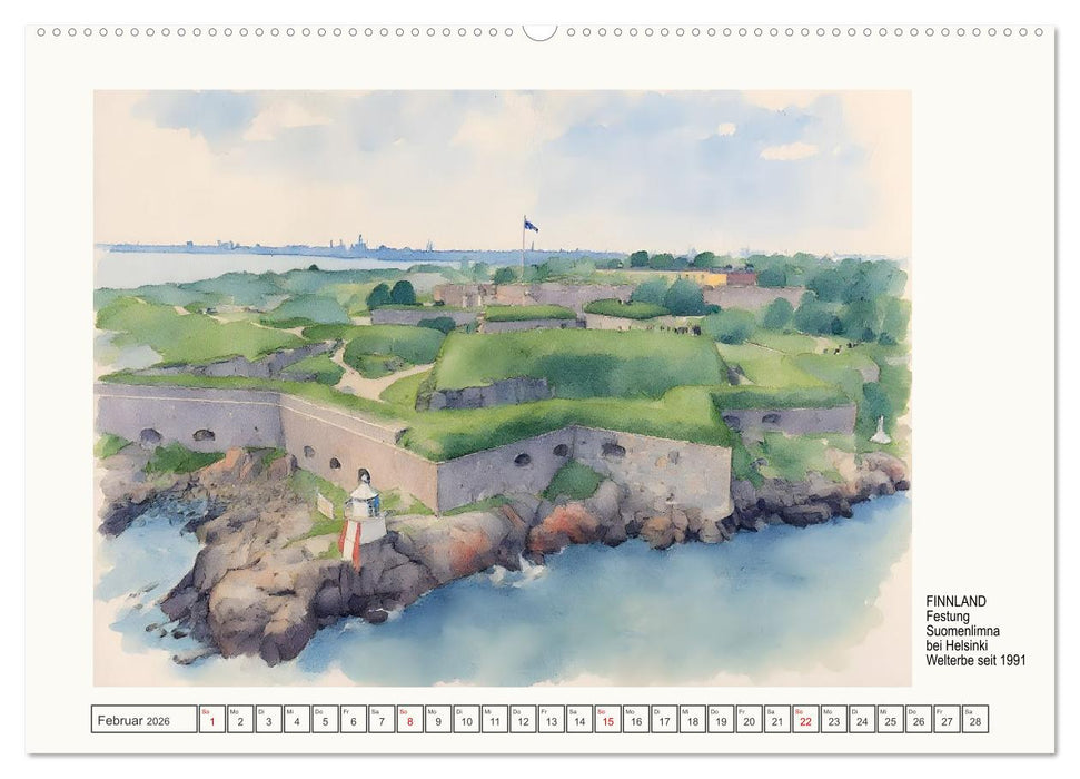 Europäische Welterbestätten (CALVENDO Wandkalender 2026)