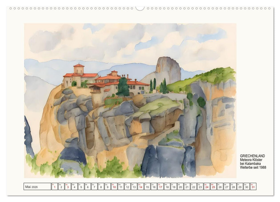 Europäische Welterbestätten (CALVENDO Wandkalender 2026)