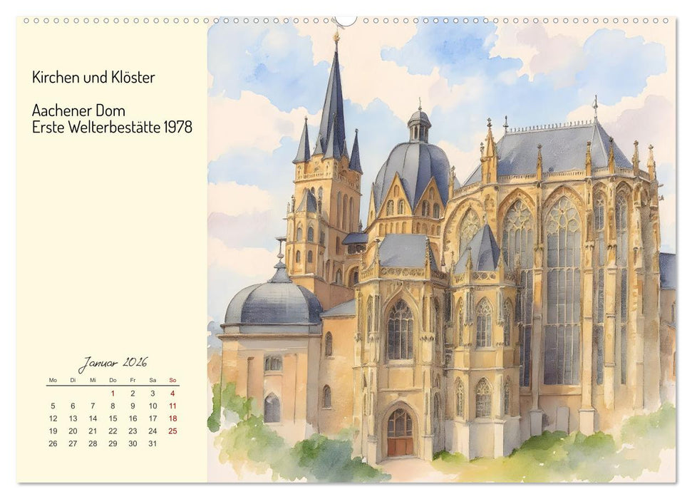 Welterbestätten Deutschlands (CALVENDO Wandkalender 2026)