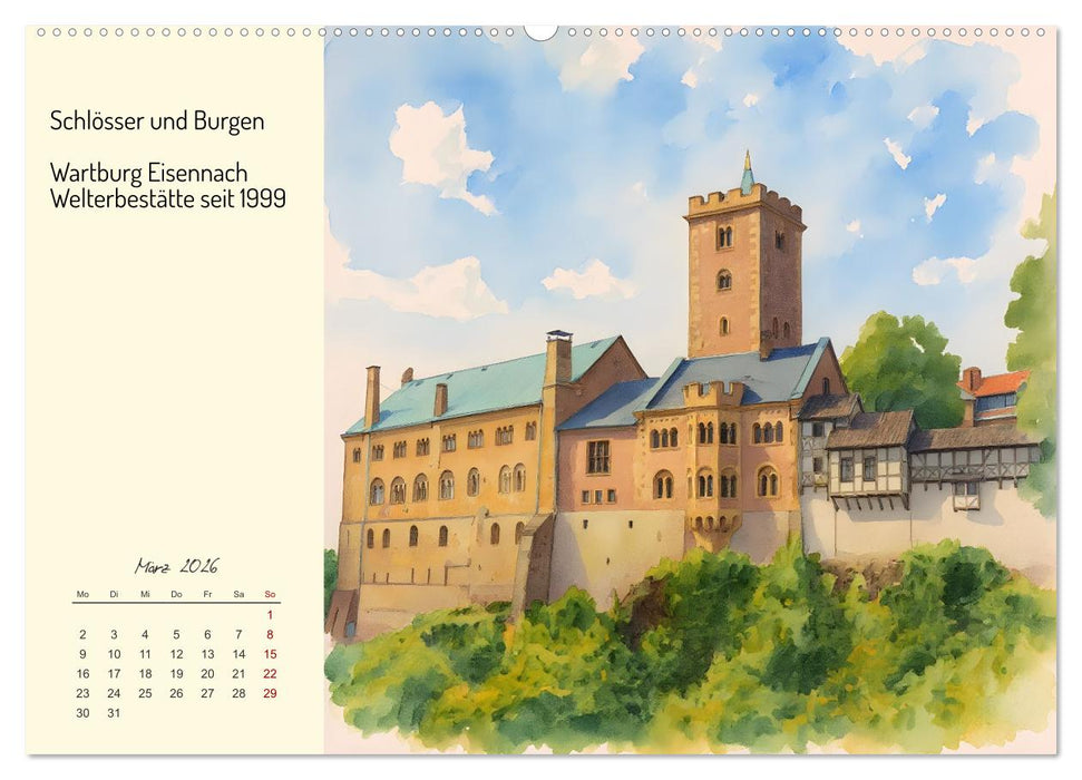 Welterbestätten Deutschlands (CALVENDO Wandkalender 2026)