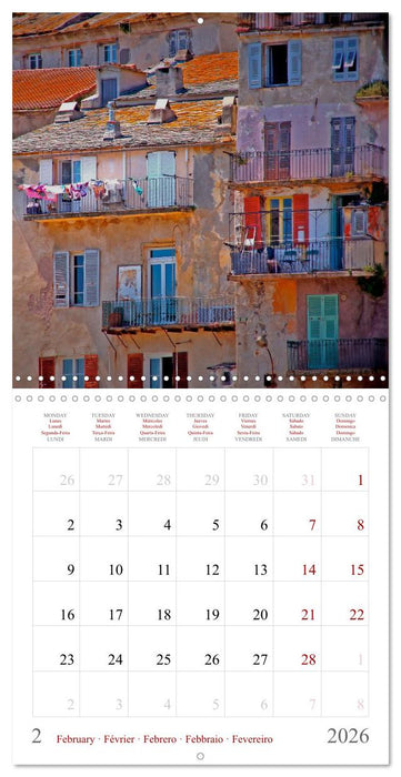 Corsica – Colors of a wild beauty (CALVENDO Monthly Calendar 2026)