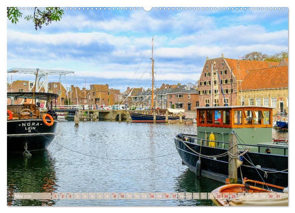 Ein Blick auf Enkhuizen in Holland (CALVENDO Wandkalender 2026)