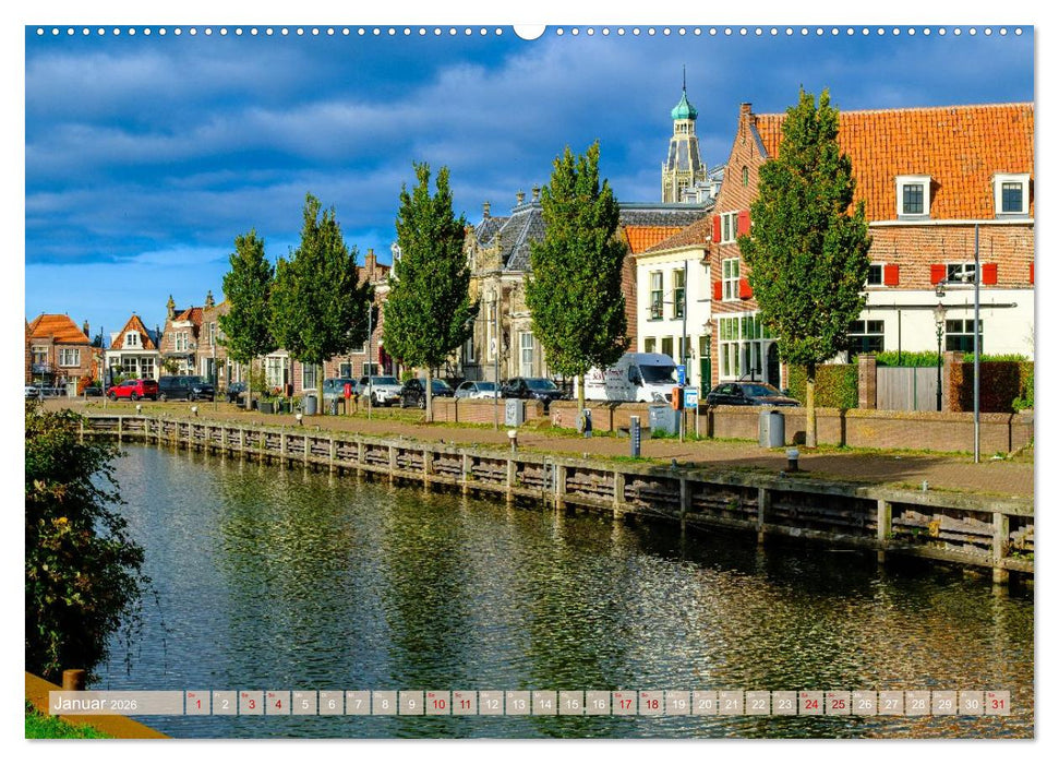 Ein Blick auf Enkhuizen in Holland (CALVENDO Premium Wandkalender 2026)