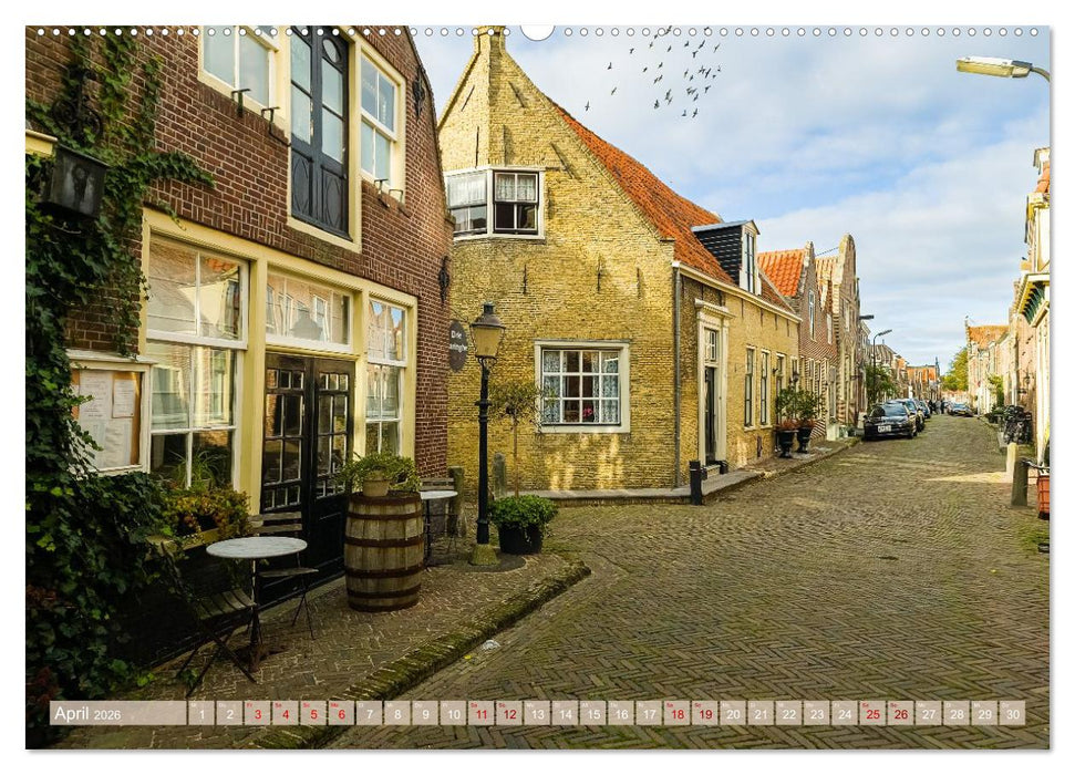 Ein Blick auf Enkhuizen in Holland (CALVENDO Premium Wandkalender 2026)