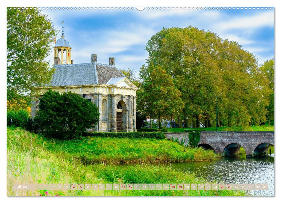 Ein Blick auf Enkhuizen in Holland (CALVENDO Premium Wandkalender 2026)