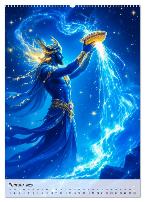 Der Mythos der Sternenzeichen - Sternenwesen des Zodiaks (CALVENDO Premium Wandkalender 2026)