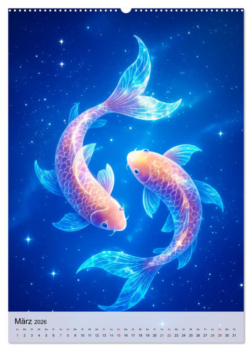 Der Mythos der Sternenzeichen - Sternenwesen des Zodiaks (CALVENDO Premium Wandkalender 2026)