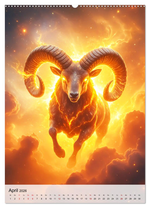Der Mythos der Sternenzeichen - Sternenwesen des Zodiaks (CALVENDO Premium Wandkalender 2026)