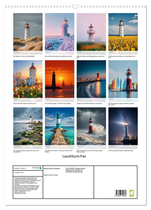 Leuchtturm-Fan (CALVENDO Wandkalender 2026)
