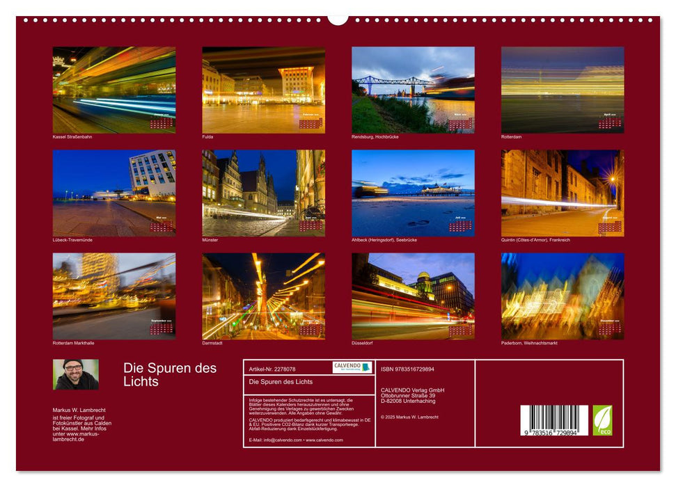 Die Spuren des Lichts (CALVENDO Premium Wandkalender 2026)