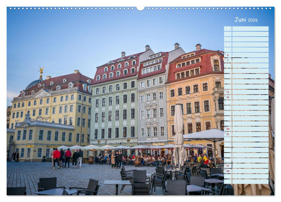 Dresden an der Elbe - Der Planer (CALVENDO Premium Wandkalender 2026)