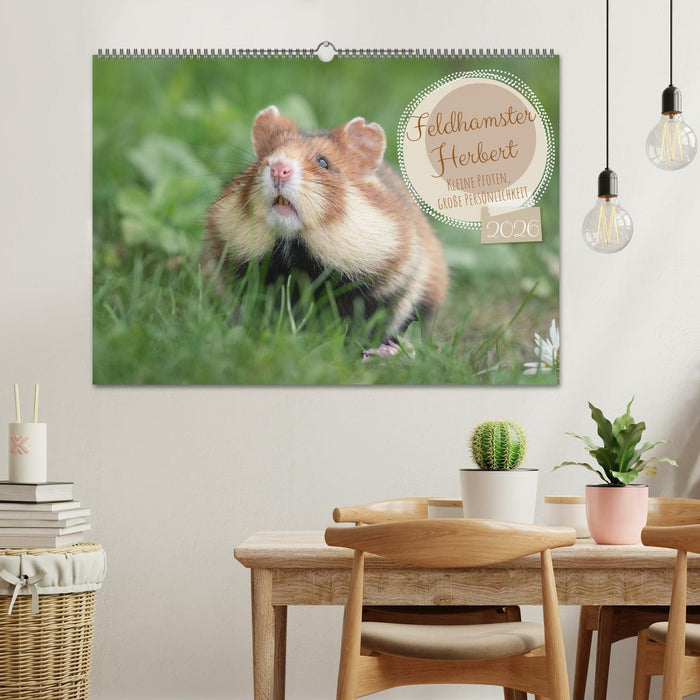 Feldhamster Herbert Kleine Pfoten, große Persönlichkeit (CALVENDO Wandkalender 2026)