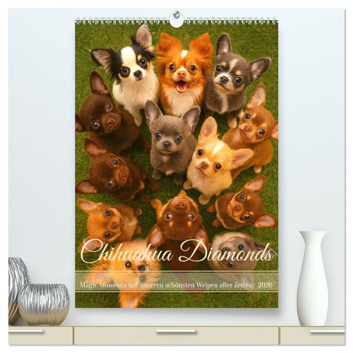 Chihuahua Diamonds – Magic Moments mit unseren schönsten Welpen aller Zeiten (CALVENDO Premium Wandkalender 2026)