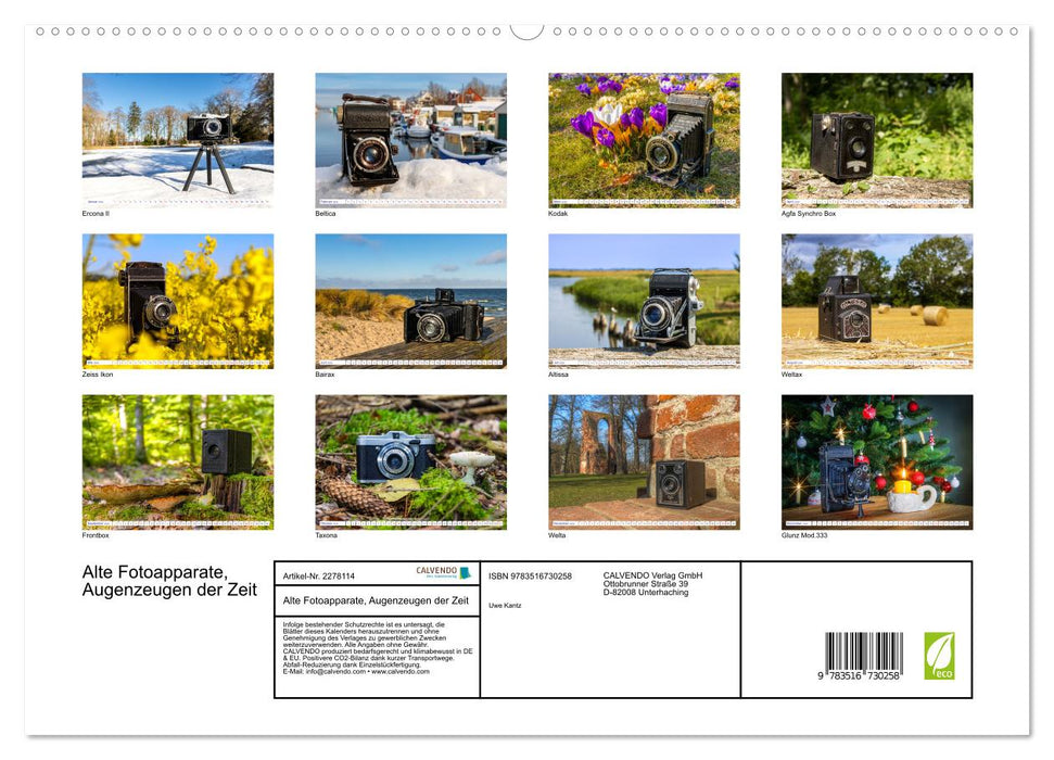 Alte Fotoapparate, Augenzeugen der Zeit (CALVENDO Premium Wandkalender 2026)