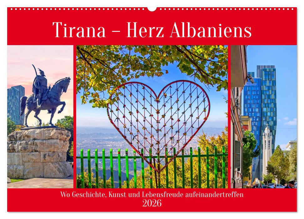 Tirana - Herz Albaniens (CALVENDO Wandkalender 2026)
