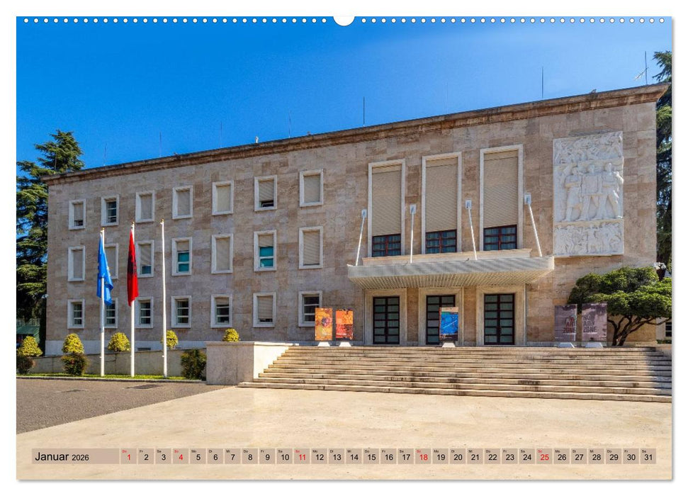 Tirana - Herz Albaniens (CALVENDO Wandkalender 2026)