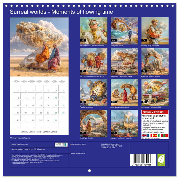 Surreal worlds - Moments of flowing time (CALVENDO Monthly Calendar 2026)