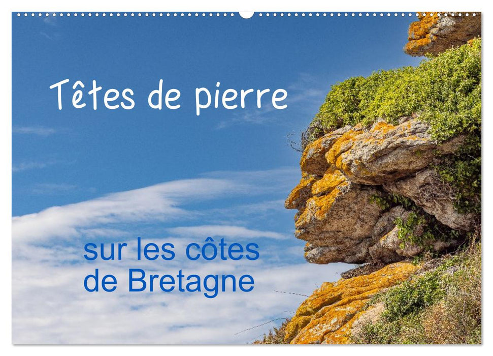 Têtes de pierre sur les côtes de Bretagne (CALVENDO Calendrier mensuel 2026)