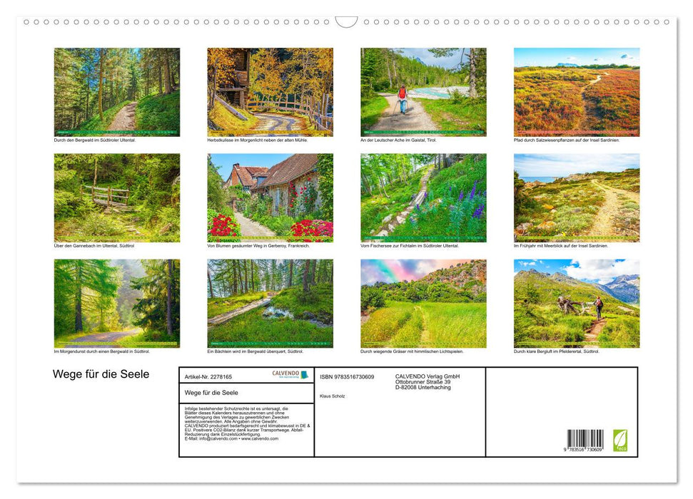 Wege für die Seele (CALVENDO Wandkalender 2026)