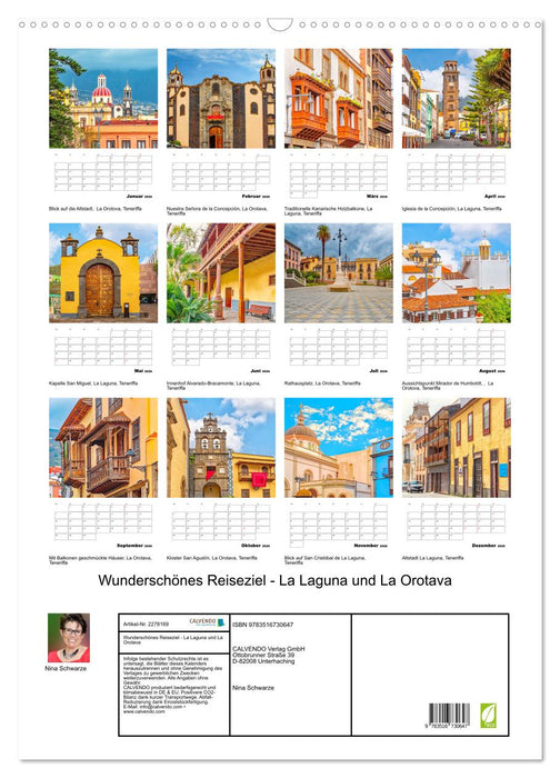 Wunderschönes Reiseziel - La Laguna und La Orotava (CALVENDO Wandkalender 2026)