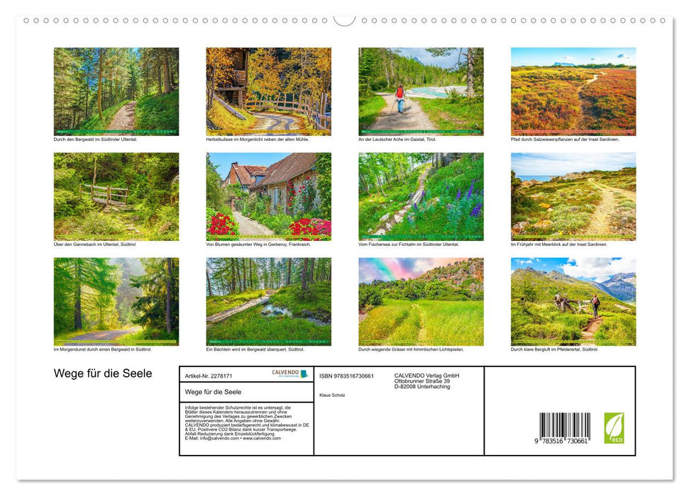 Wege für die Seele (CALVENDO Premium Wandkalender 2026)