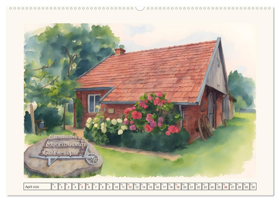 Von Süd nach Nord durch's Emsland (CALVENDO Premium Wandkalender 2026)