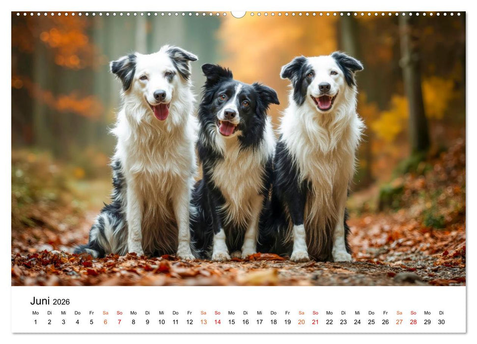 Border Collies Hüteprofis (CALVENDO Premium Wandkalender 2026)