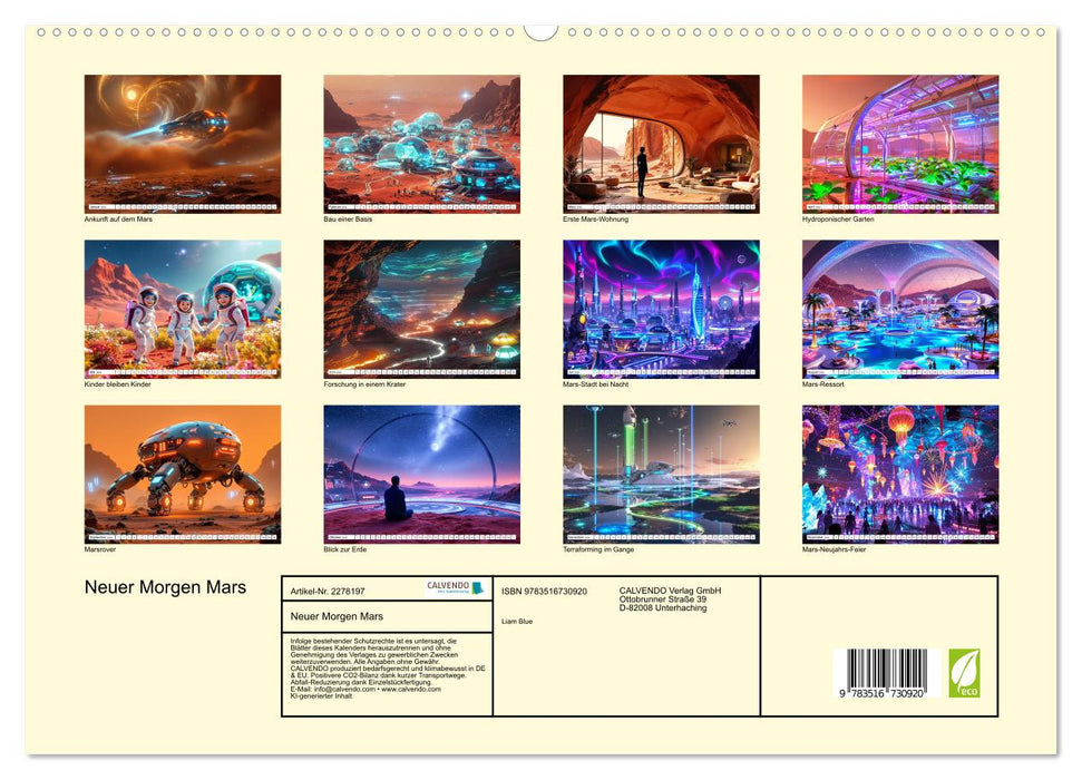 Neuer Morgen Mars (CALVENDO Premium Wandkalender 2026)