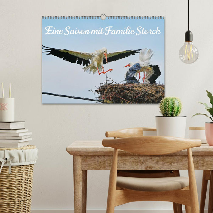 Eine Saison mit Familie Storch (CALVENDO Wandkalender 2026)