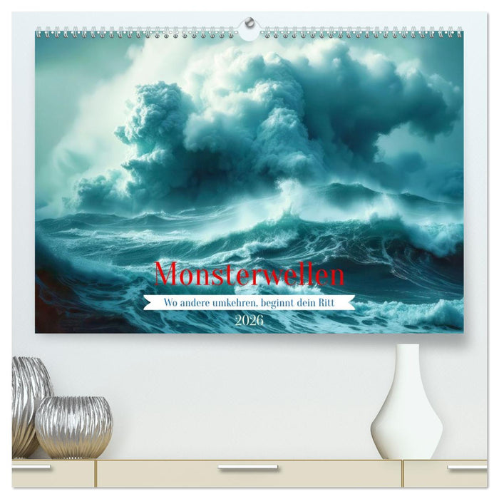 Monsterwellen (CALVENDO Premium Wandkalender 2026)