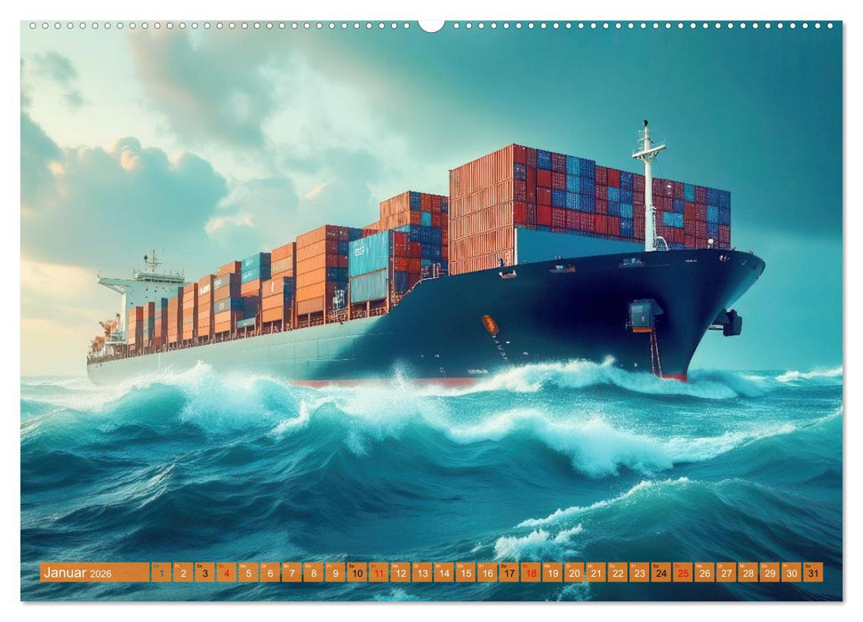 Monsterwellen (CALVENDO Premium Wandkalender 2026)