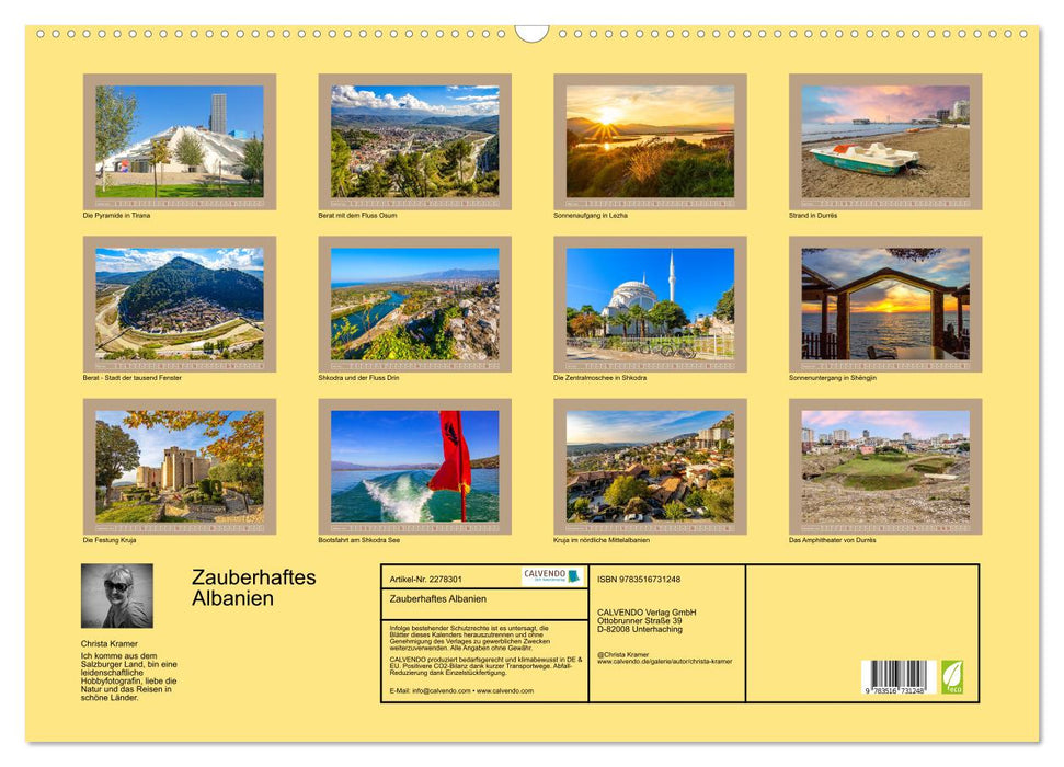 Zauberhaftes Albanien (CALVENDO Wandkalender 2026)