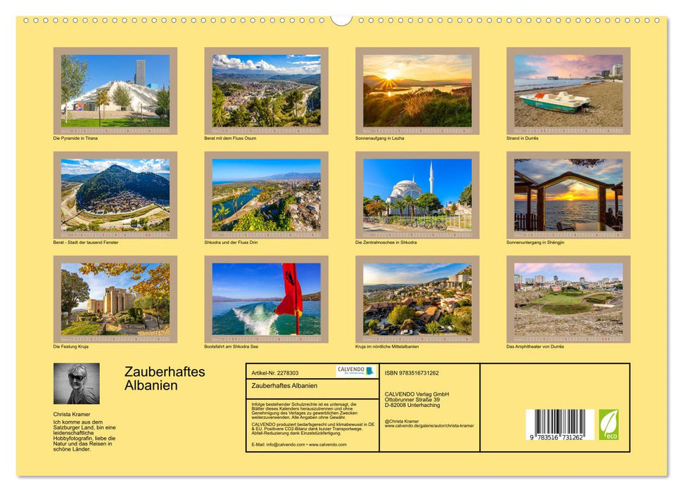 Zauberhaftes Albanien (CALVENDO Premium Wandkalender 2026)