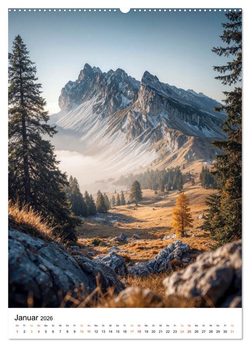 Bergwelten - Berge Täler Augenblicke (CALVENDO Wandkalender 2026)