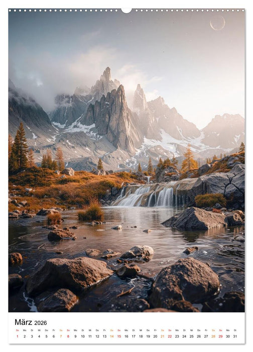 Bergwelten - Berge Täler Augenblicke (CALVENDO Wandkalender 2026)