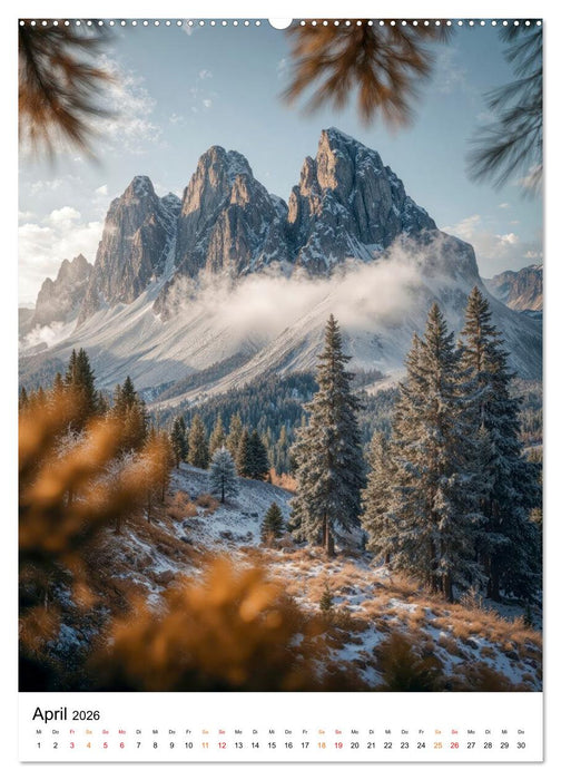 Bergwelten - Berge Täler Augenblicke (CALVENDO Wandkalender 2026)