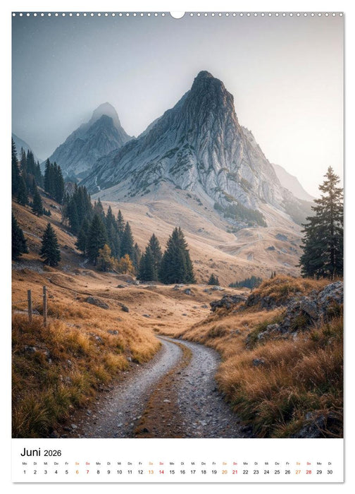 Bergwelten - Berge Täler Augenblicke (CALVENDO Wandkalender 2026)