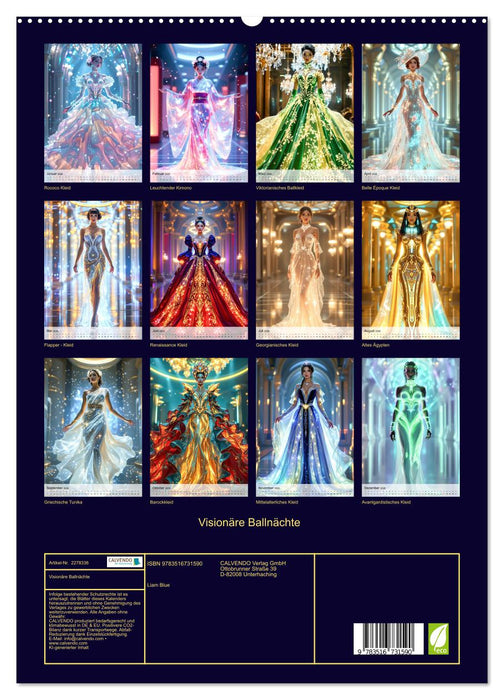 Visionäre Ballnächte (CALVENDO Premium Wandkalender 2026)